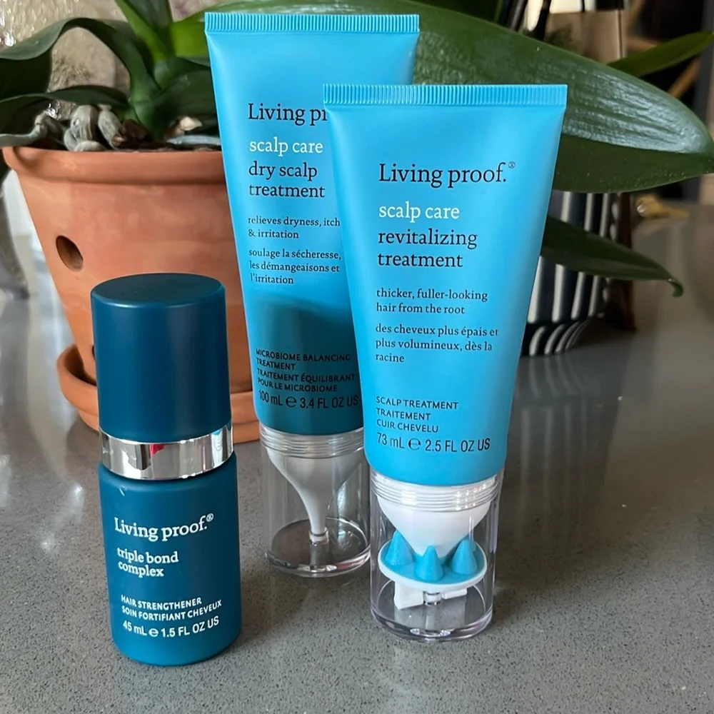 Living Proof Scalp Care Trio Set Revitalizing Care Dry Scalp Triple Bond Complex